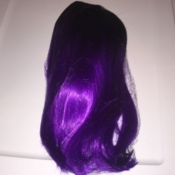 Black/ Purple straight Wig-Shoulder length - Picture 7 of 7